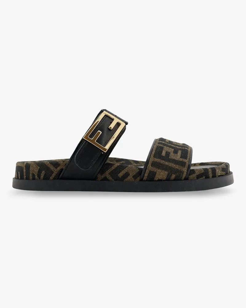 Fendi Feel FF fabric sandals -  - gender_Woman Brown