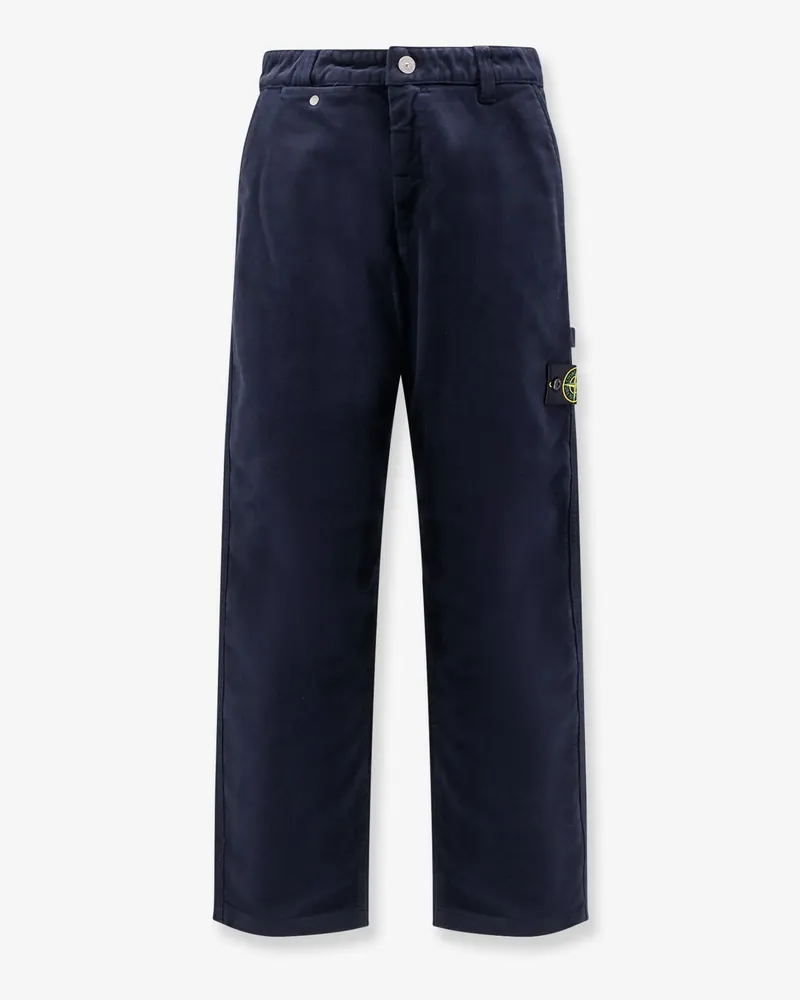 Stone Island Organic velvet trousers -  - gender_Man Blue