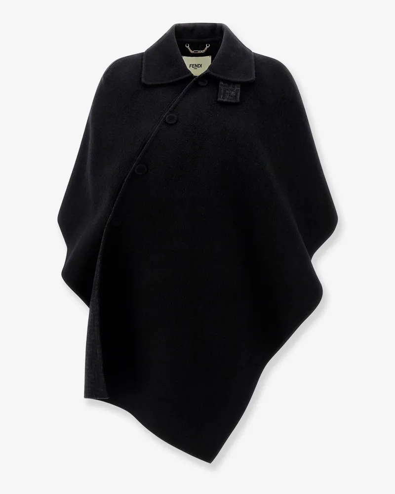 Fendi FF wool cape -  - gender_Woman Black