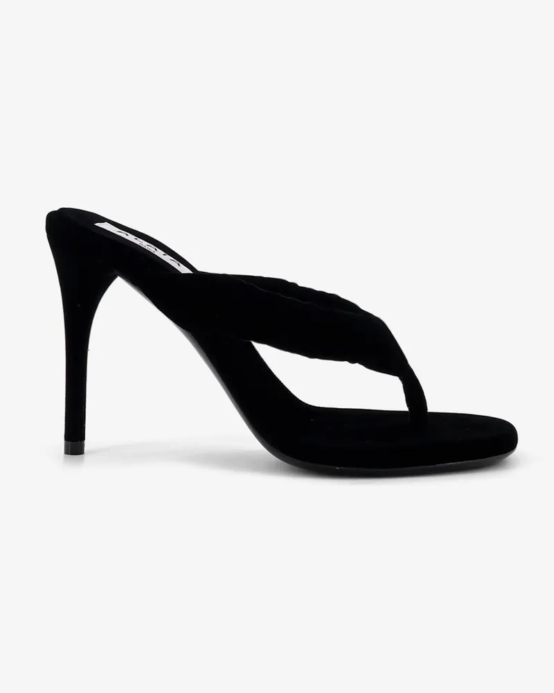 Alaïa Thong Sandals with velvet heel -  - gender_Woman Black