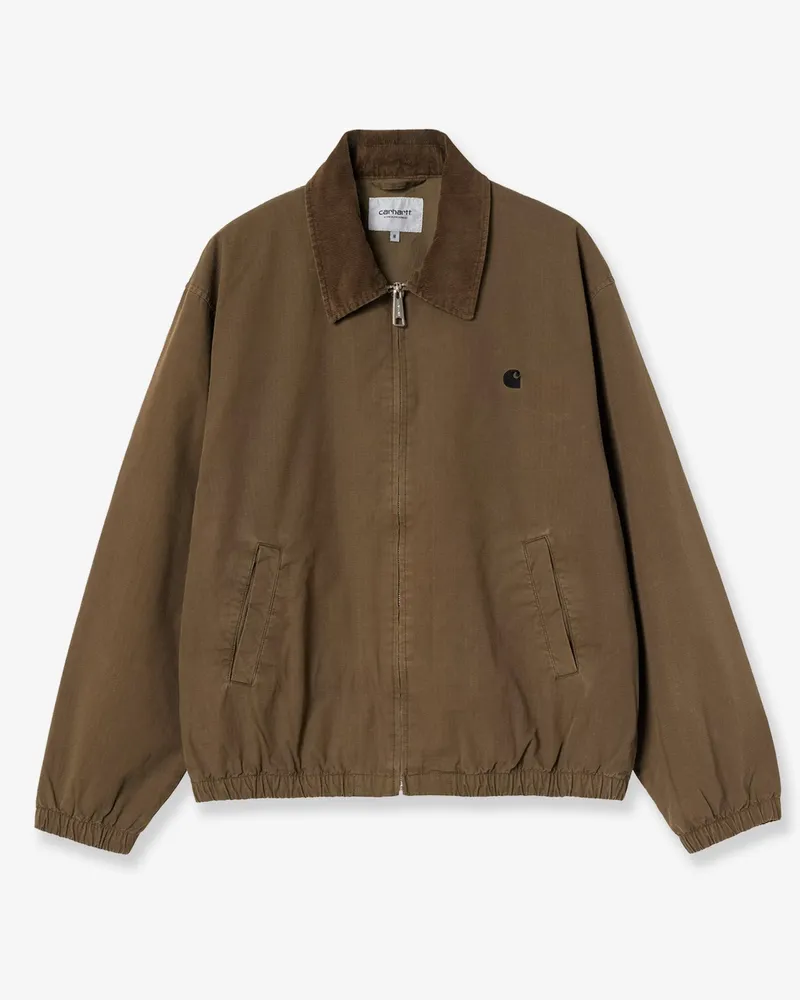 Carhartt WIP Madison Ripstop cotton jacket with embroidered logo on the front -  - gender_Man Green