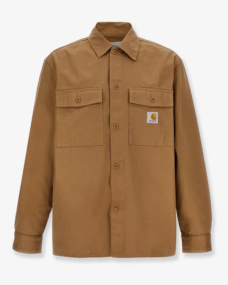 Carhartt WIP Kelly cotton shirt -  - gender_Man Beige