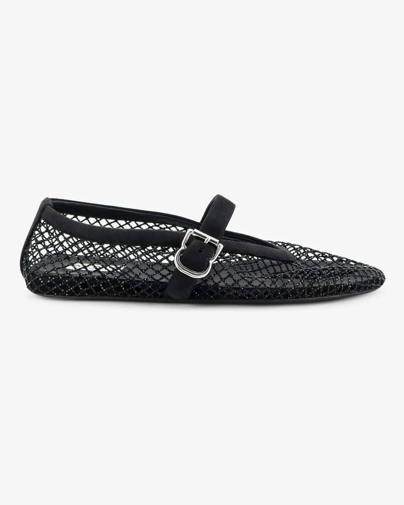 Alaïa Flat mesh ballet flats with rhinestone detail -  - gender_Woman Black