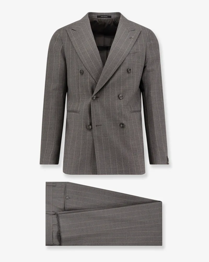 Tagliatore Double-breasted virgin wool suit -  - gender_Man Grey