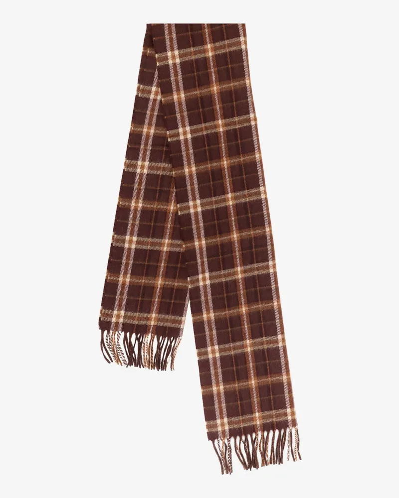 Celine Tartan cashmere scarf -  - gender_Man Brown