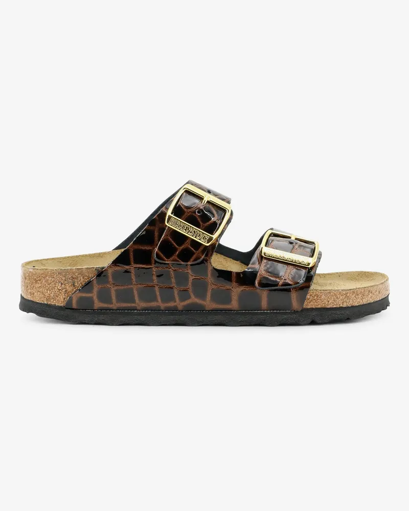 Birkenstock Arizona leather sandals with crocodile print -  - gender_Woman Brown