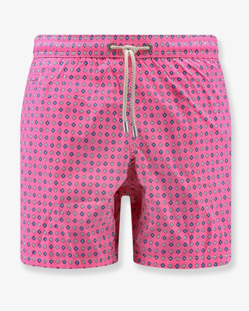 MC2 Saint Barth Nylon swim shorts with an all-over micro pattern -  - gender_Man Pink