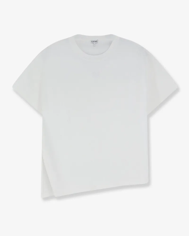 Loewe Asymmetric cotton blend t-shirt -  - gender_Woman White