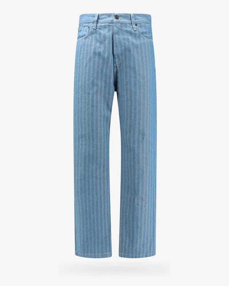 Carhartt WIP Cotton jeans with striped motif -  - gender_Man Blue