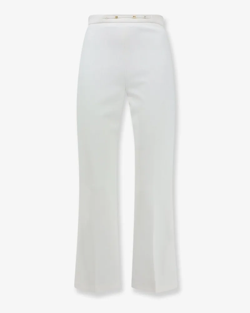 Elisabetta Franchi Essentials trousers with Monogram detail -  - gender_Woman White