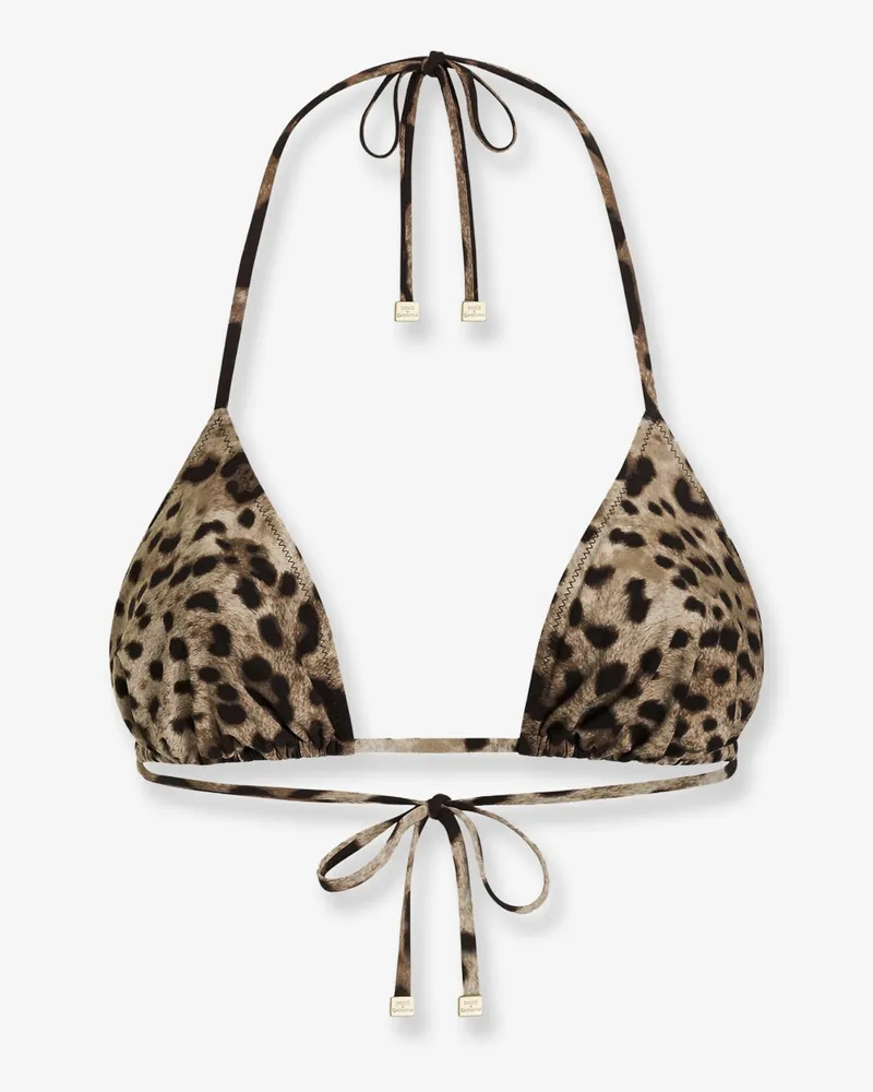 Dolce & Gabbana Bikini Top with animal print -  - gender_Woman Animal