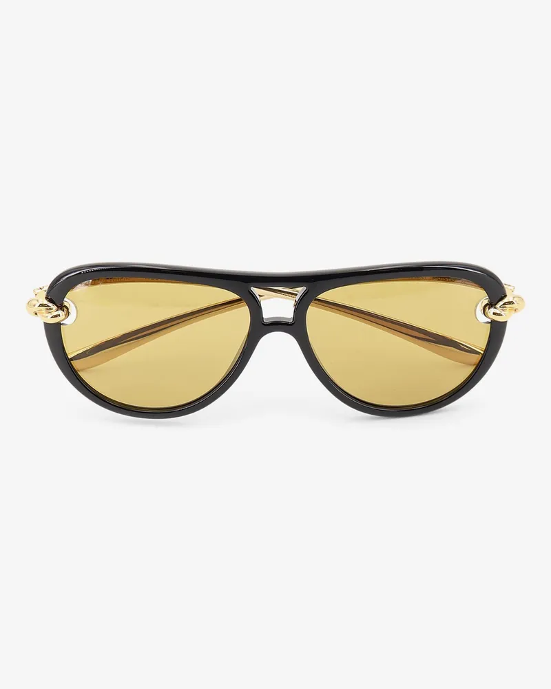 Bottega Veneta Aviator Knot acetate sunglasses -  - gender_Woman Black