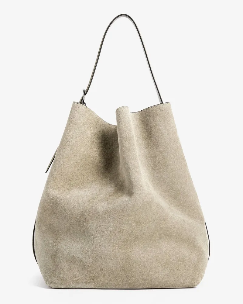 Totême Suede Belted Tote shoulder bag -  - gender_Woman Beige