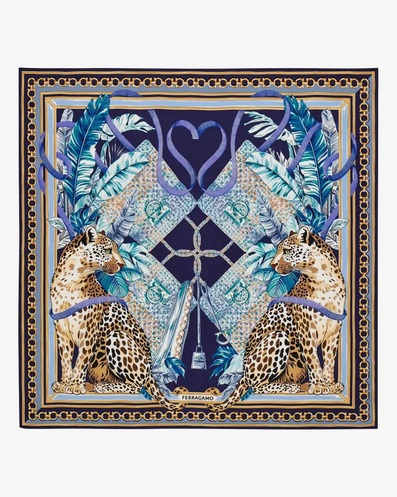 Ferragamo Felindra silk foulard -  - gender_Woman Blue