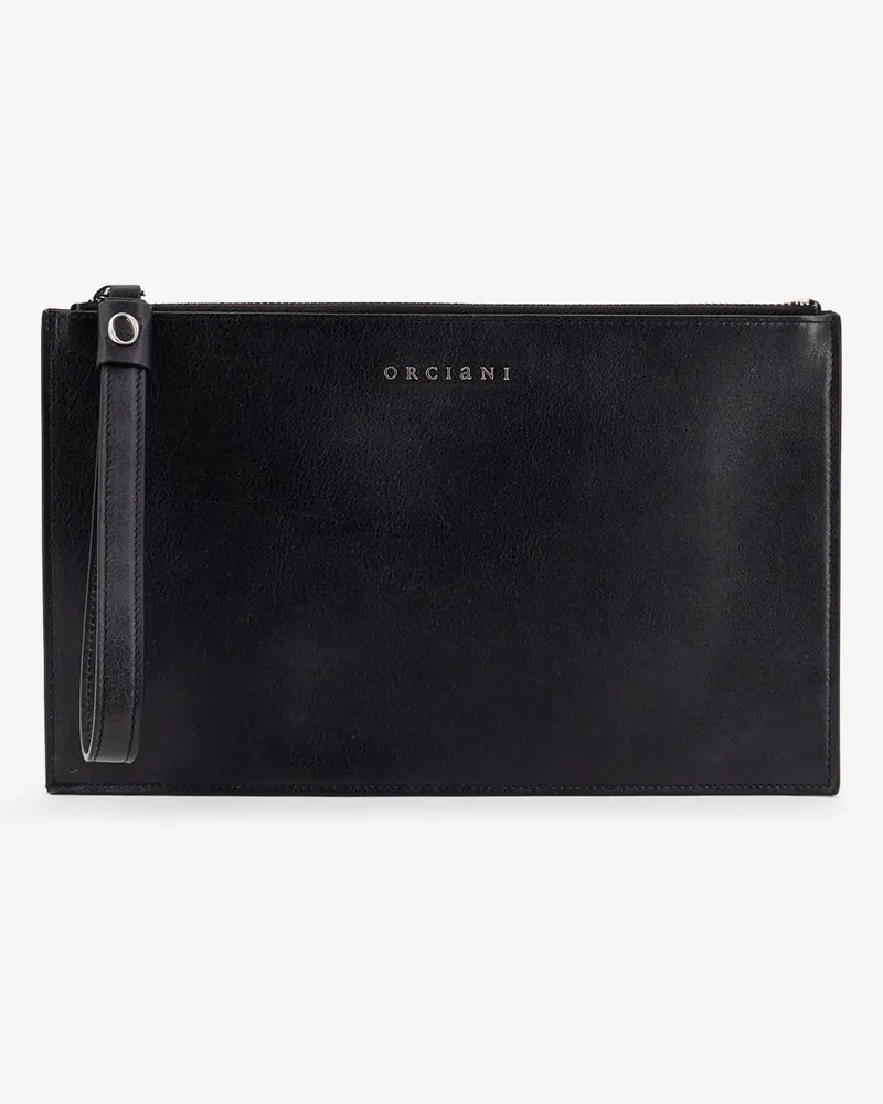 Orciani Leather clutch bag -  - gender_Man Black