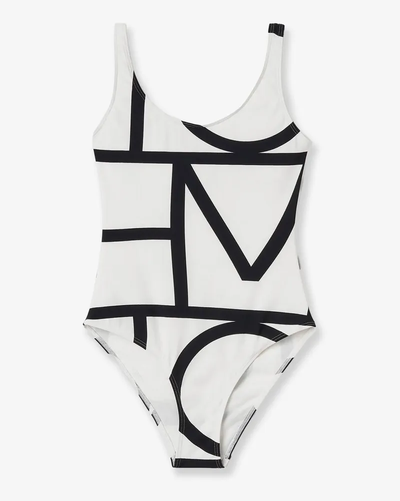 Totême One-piece swimsuit with Monogram print -  - gender_Woman White
