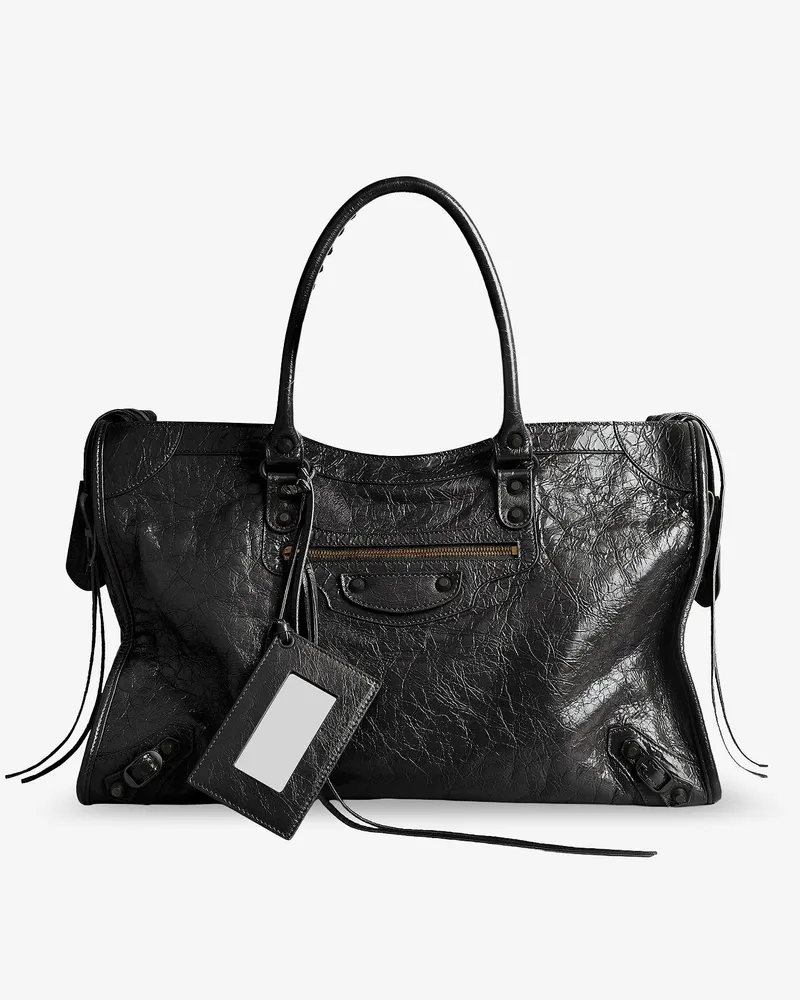 Balenciaga Le City Bag L leather handbag -  - gender_Man Black