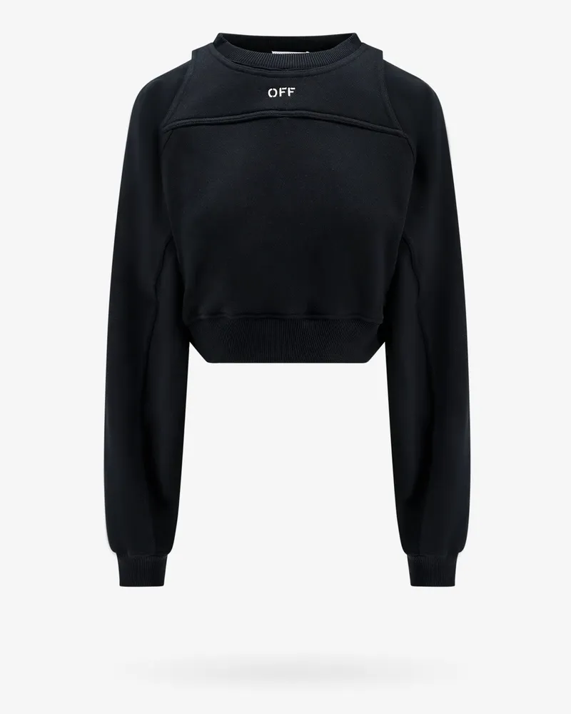 OFF-WHITE Cotton sweatshirt with frontal logo -  - gender_Woman Black