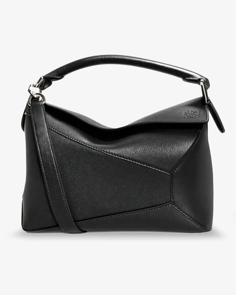 Loewe Puzzle Edge leather handbag with engraved Anagram logo -  - gender_Woman Black