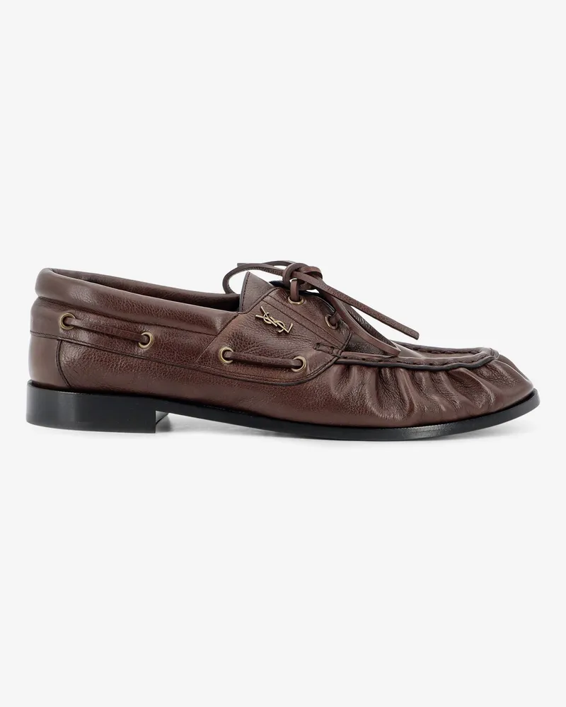 Saint Laurent Le Loafer Bateau leather loafers -  - gender_Man Brown