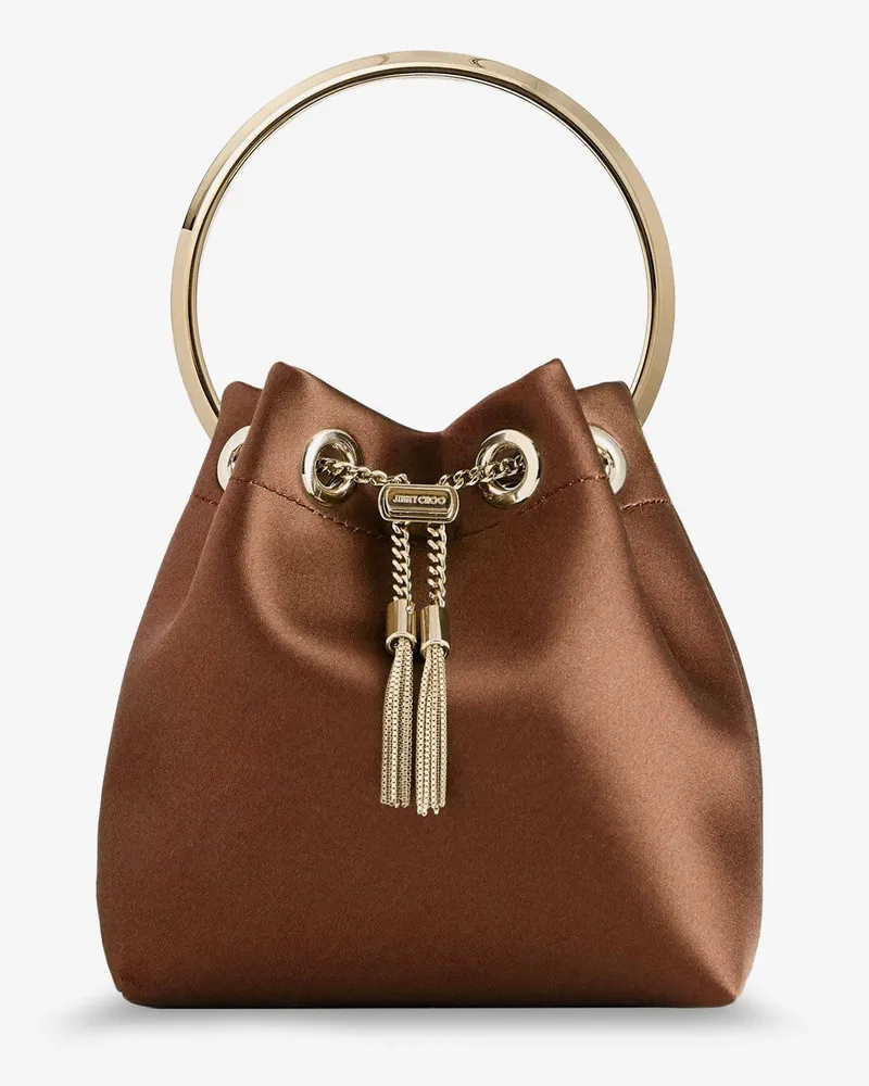 Jimmy Choo Bon Bon satin crossbody bag -  - gender_Woman Brown