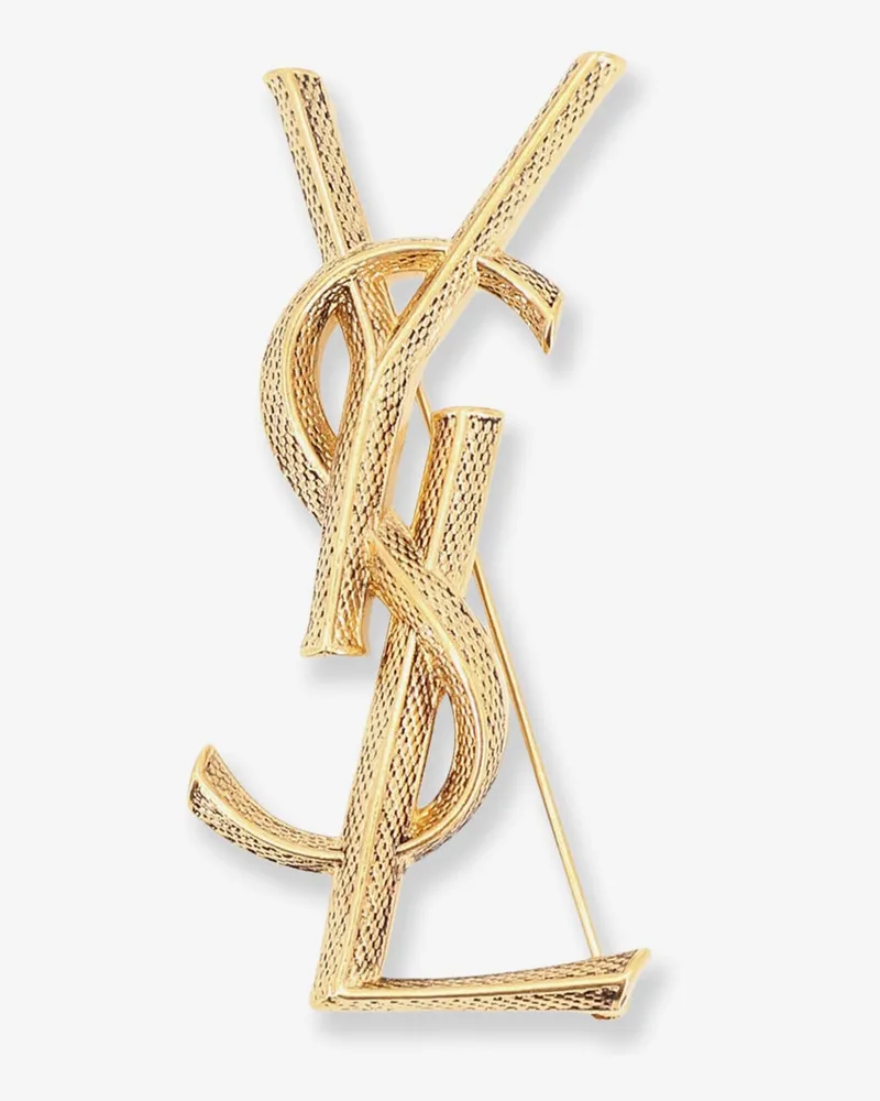 Saint Laurent Brass Serpente Brooch -  - gender_Woman Gold