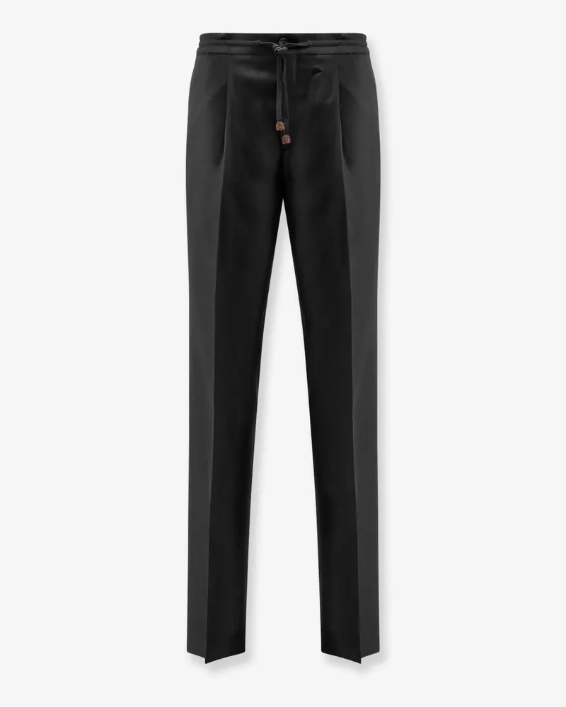 Incotex Virgin wool trousers with drawstring -  - gender_Man Black