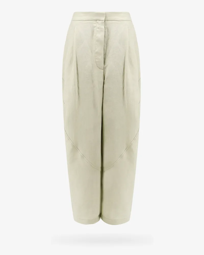 LARDINI Wide leg linen trouser -  - gender_Woman Green