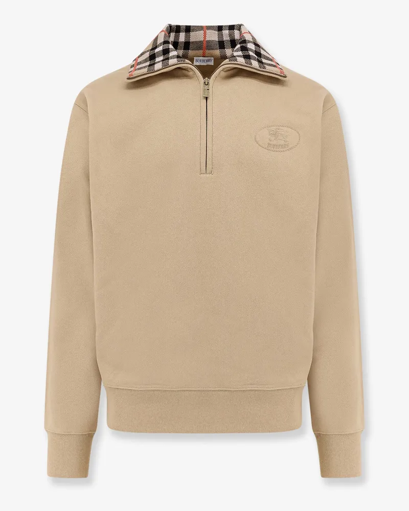Burberry Organic cotton half-zip sweater -  - gender_Man Beige
