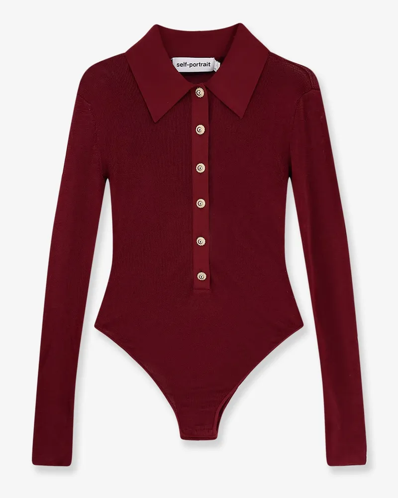 Self-Portrait Viscose bodysuit -  - gender_Woman Red