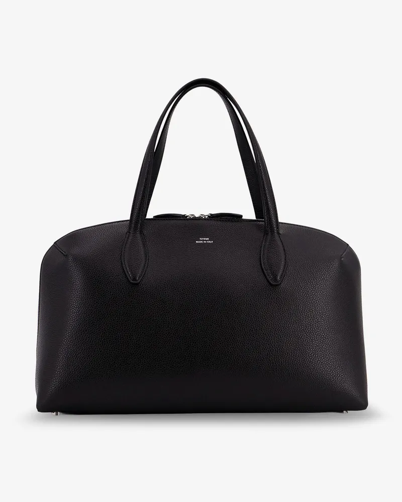 Totême Leather handbag with engraved logo on the front -  - gender_Woman Black
