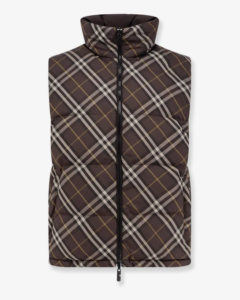 Burberry Snowshill reversible sleeveless down jacket -  - gender_Man Brown