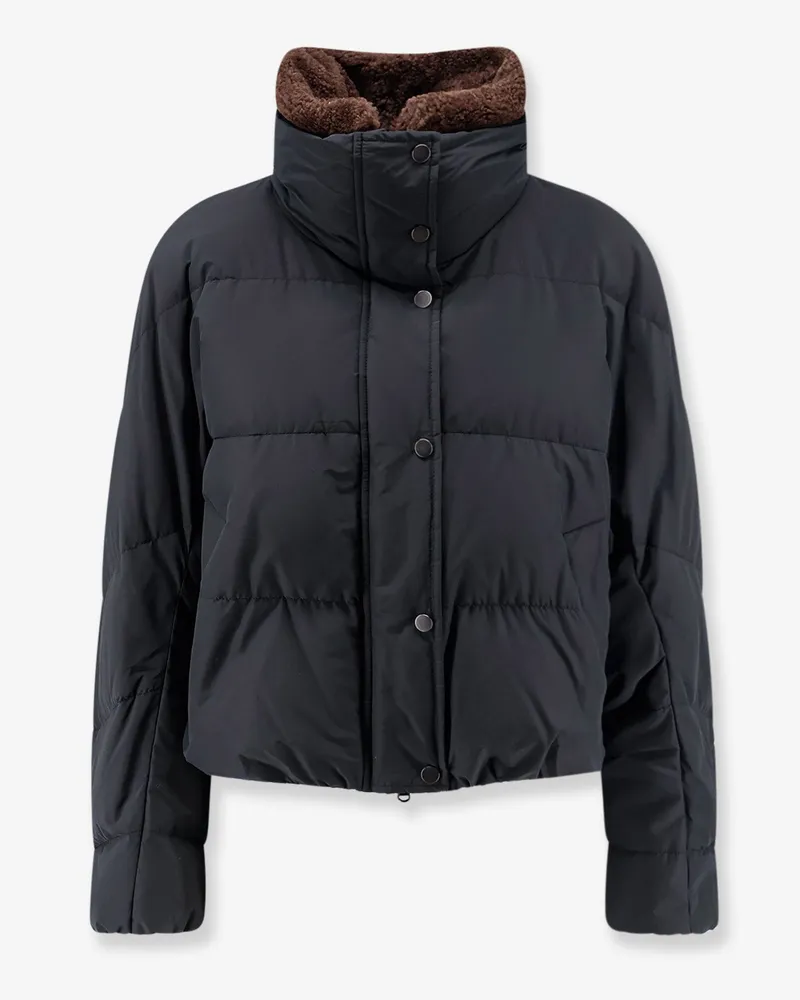 Brunello Cucinelli Down Jacket with Shearling collar -  - gender_Woman Black