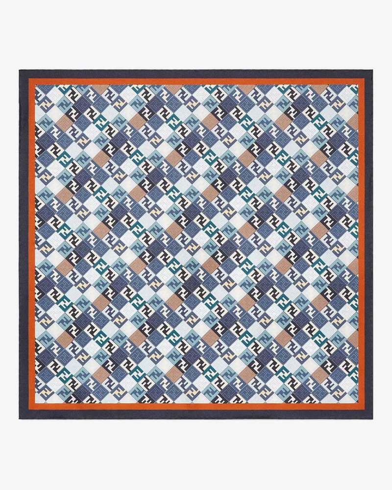 Fendi Silk foulard with all-over FF logo -  - gender_Woman Multicolor