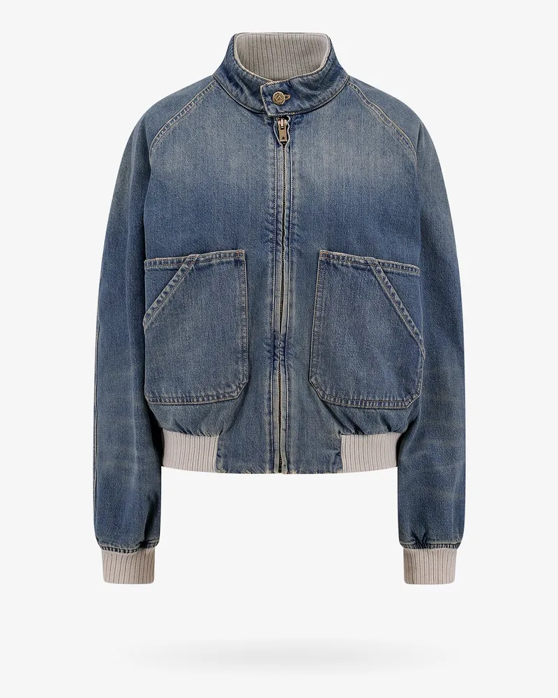 Golden Goose Ianira denim jacket with knitted ribbed profiles -  - gender_Woman 