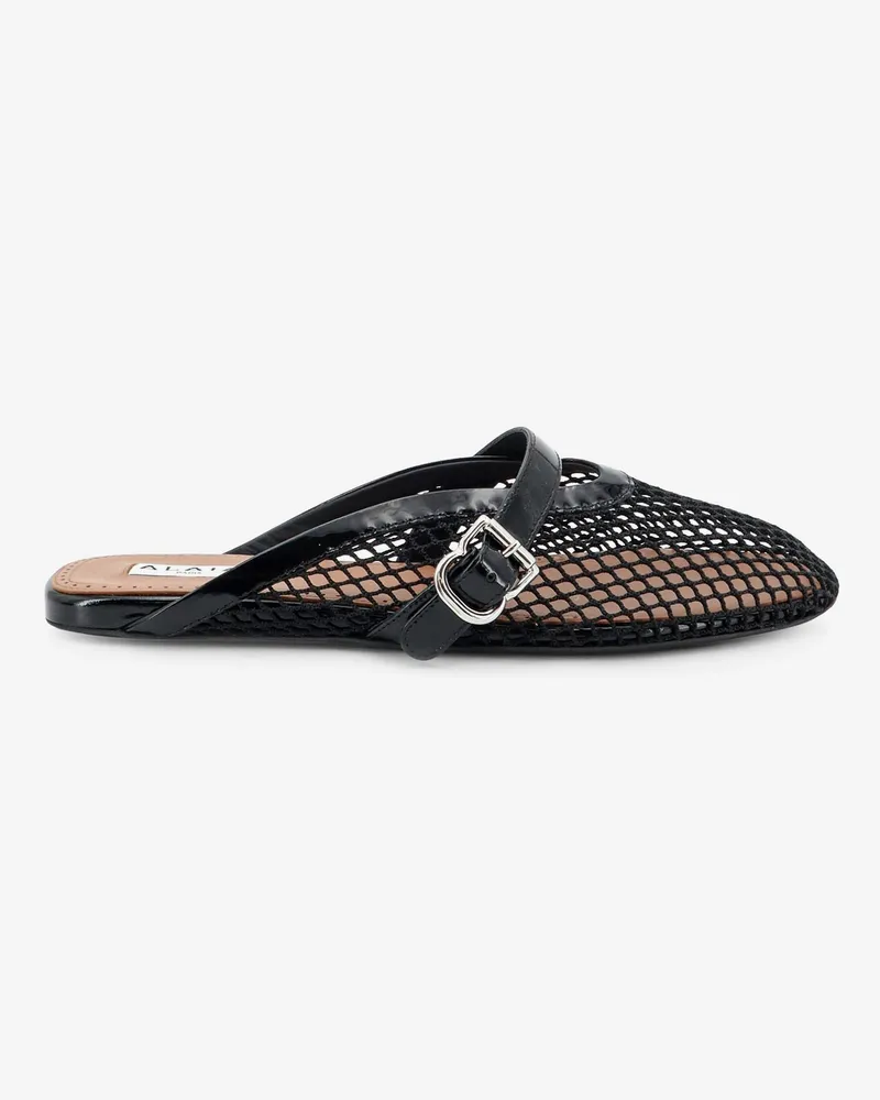Alaïa Flat mesh sandals -  - gender_Woman Black