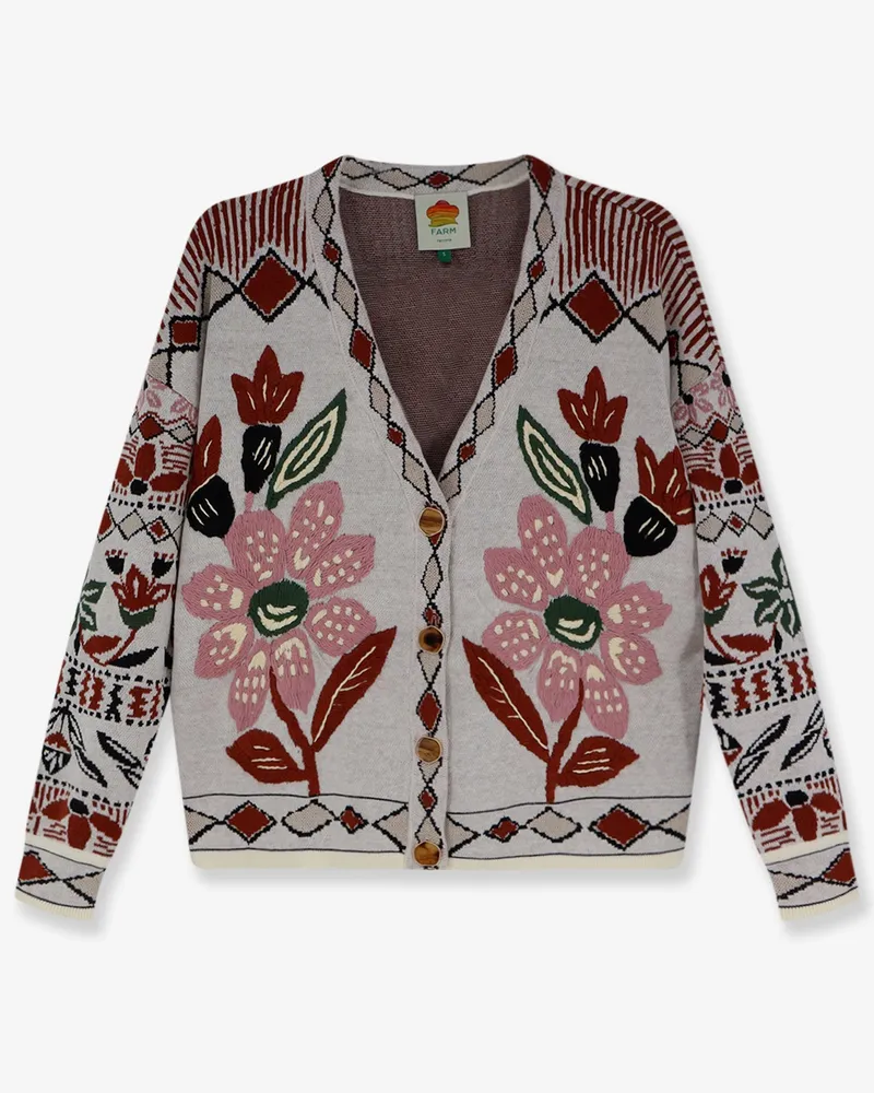 FARM Rio Cardigan with Multicolor embroidery -  - gender_Woman Multicolor