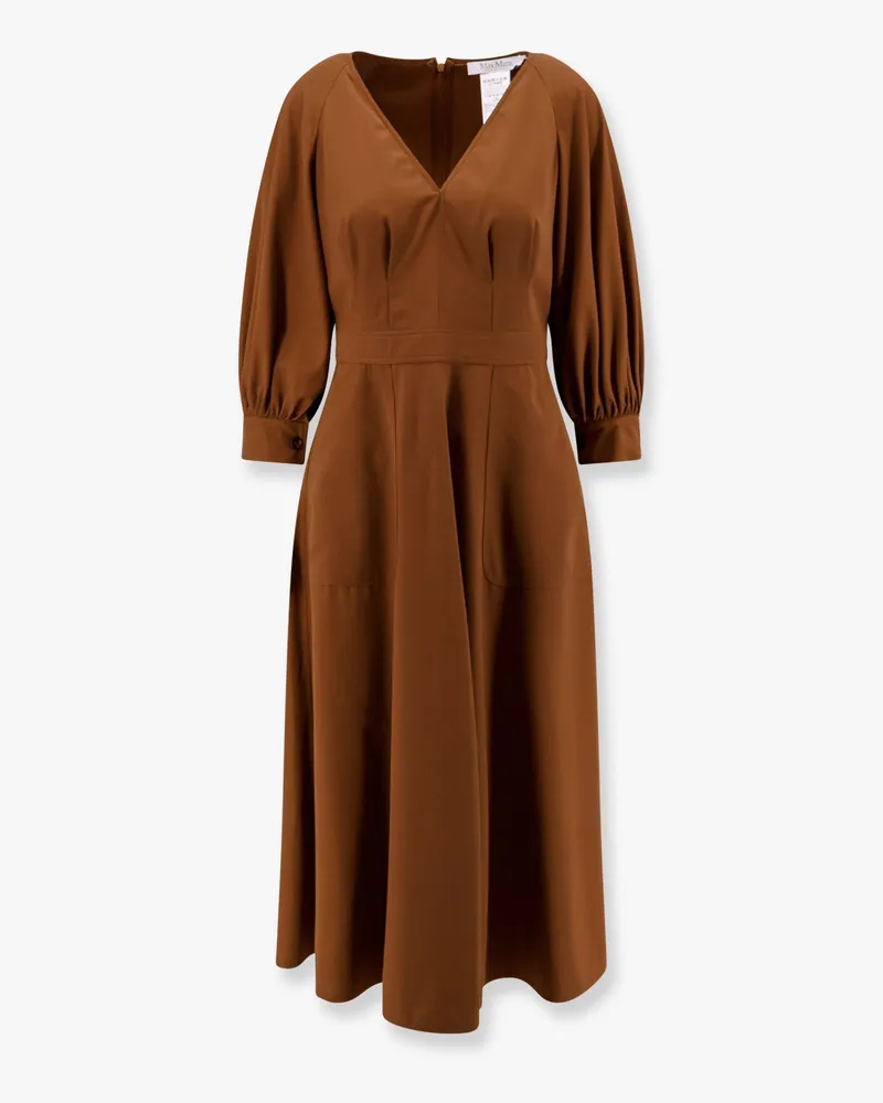 Max Mara Pedaggi cotton midi dress -  - gender_Woman Brown