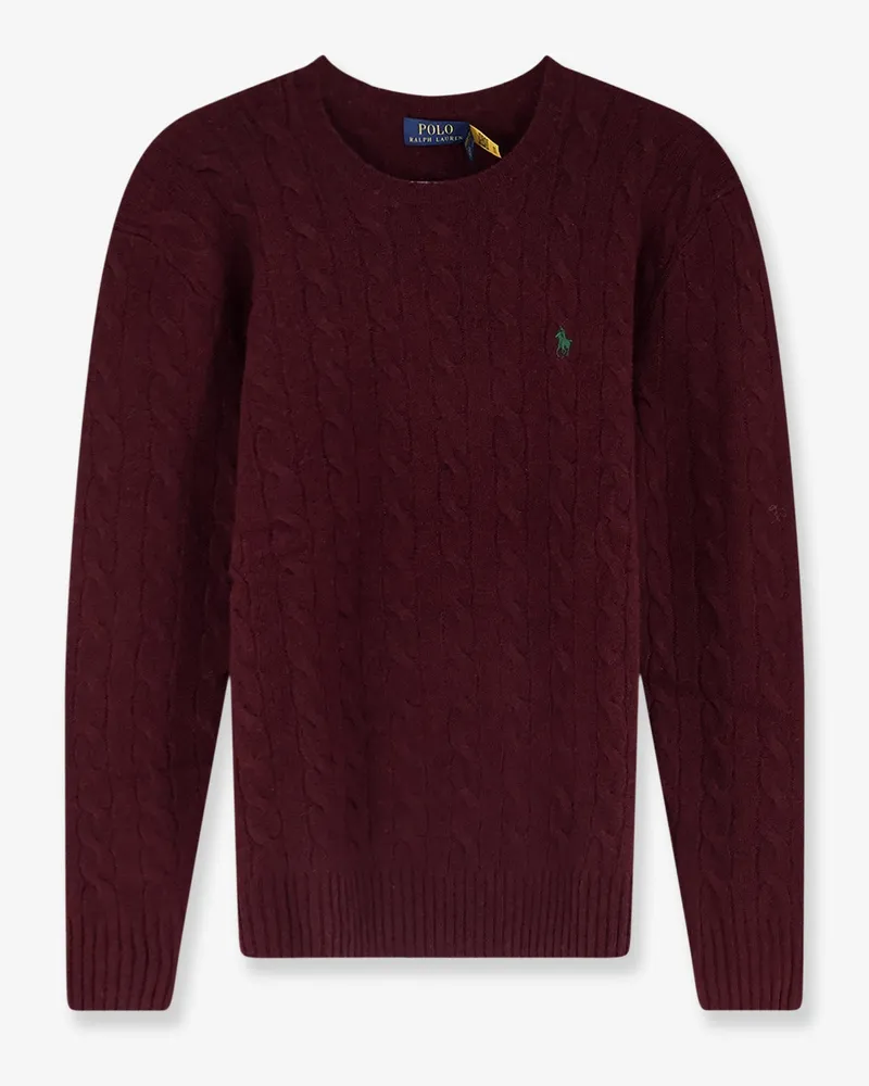 Ralph Lauren Wool and cashmere sweater with braided knit -  - gender_Man Purple