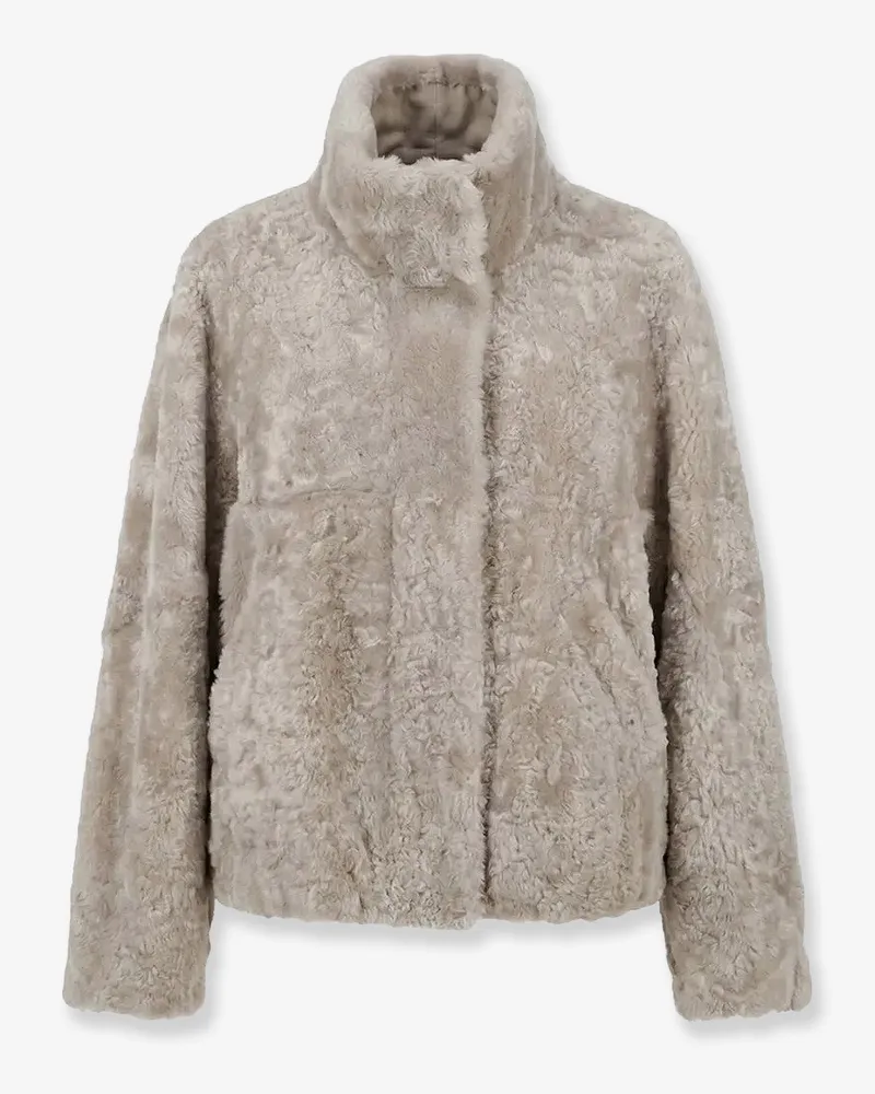 Brunello Cucinelli Sheepskin jacket -  - gender_Woman Beige