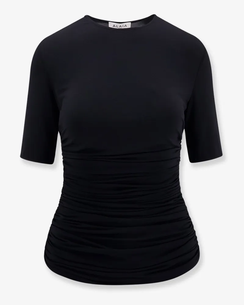 Alaïa Viscose T-shirt -  - gender_Woman Black