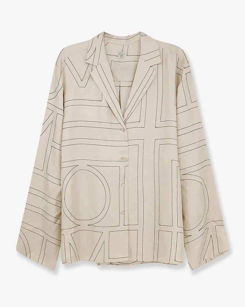 Totême Pajamas organic silk shirt -  - gender_Woman Beige