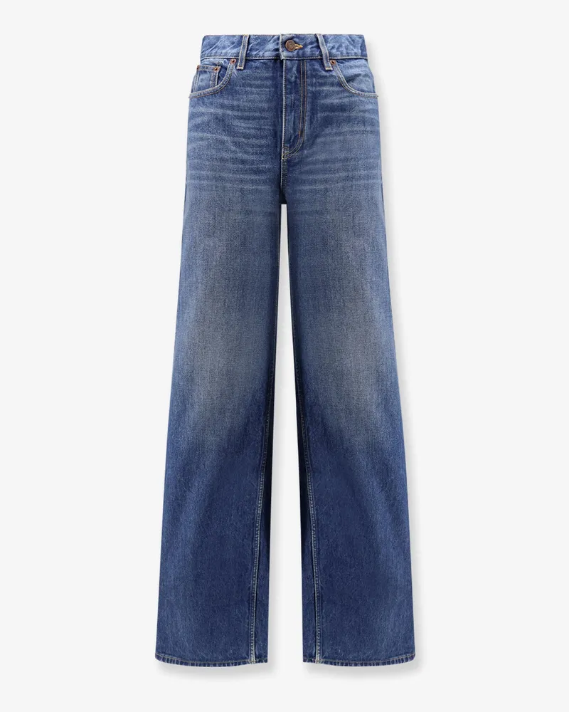Chloé Jeans with leather logo tag -  - gender_Woman Blue