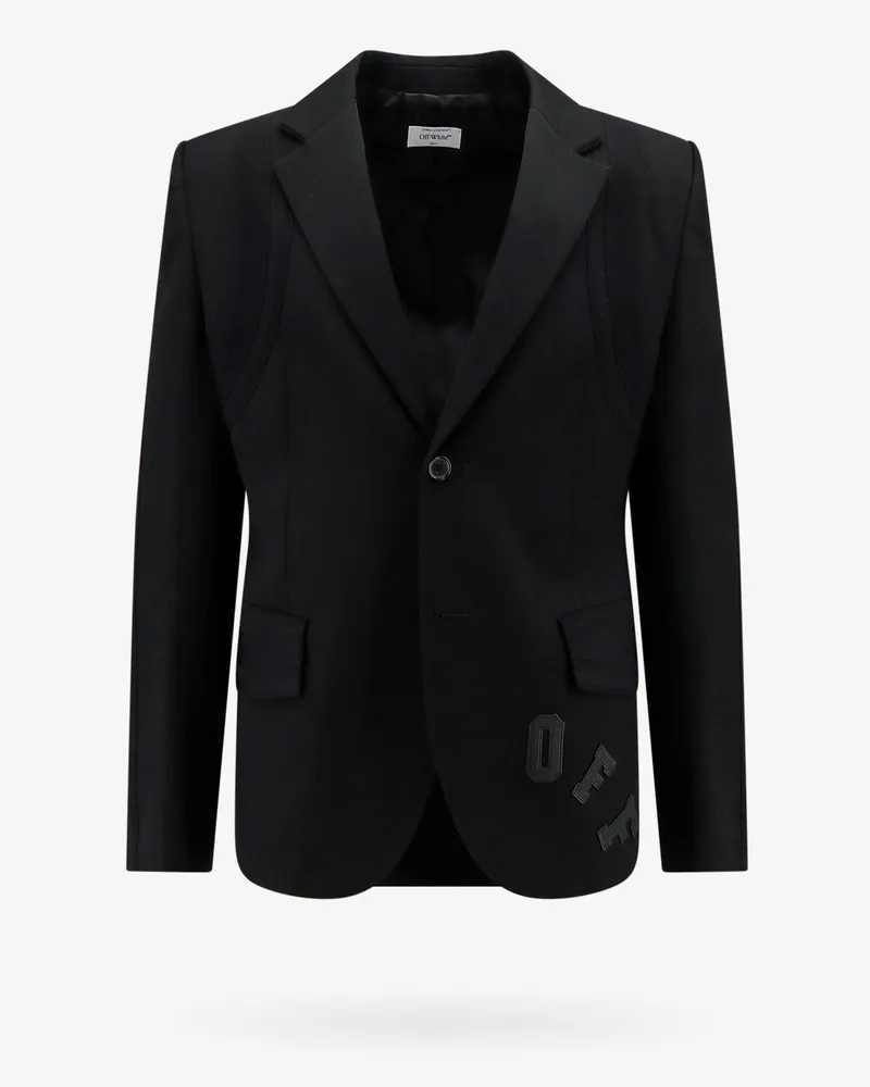 OFF-WHITE Virgin wool blazer with off patch -  - gender_Man Black