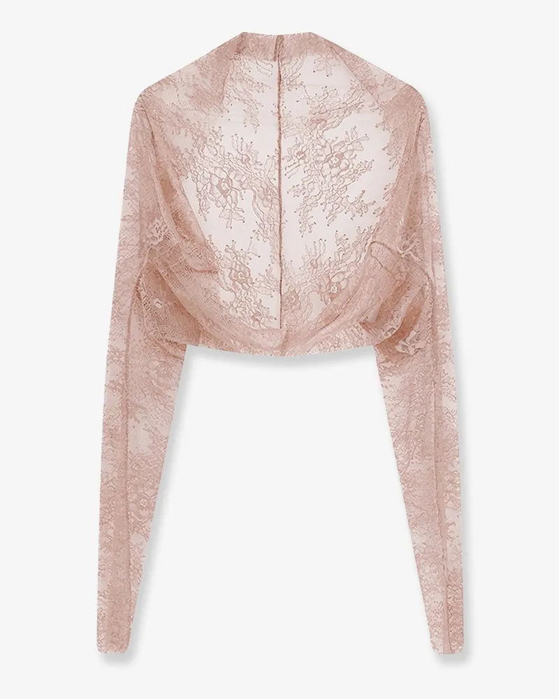 Alberta Ferretti Lace shrug -  - gender_Woman Pink