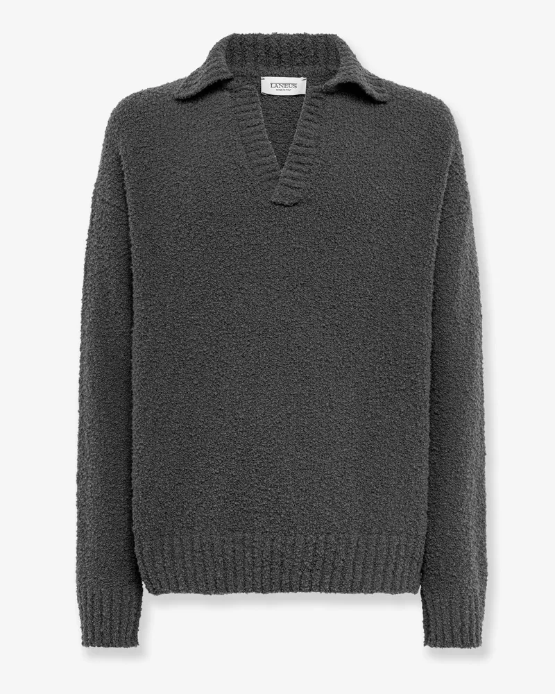 Laneus Bouclè texture sweater -  - gender_Man Grey