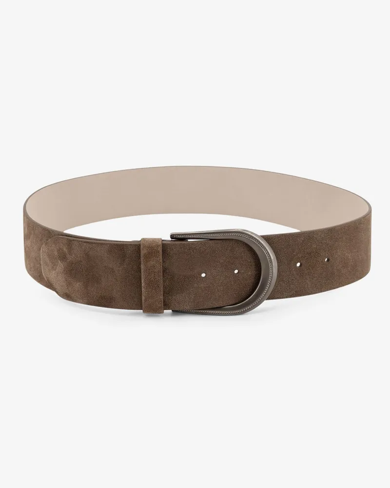 Brunello Cucinelli Suede belt -  - gender_Woman Beige