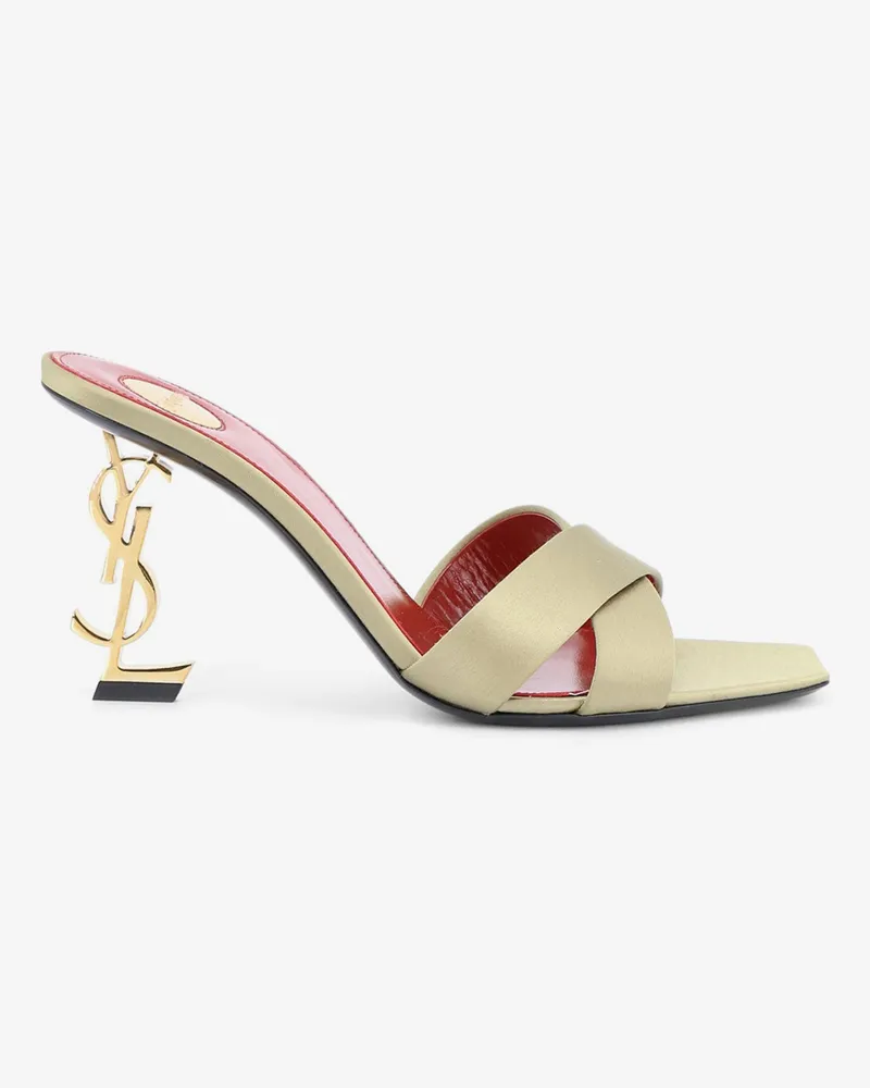 Saint Laurent Opyum satin sandals -  - gender_Woman Beige