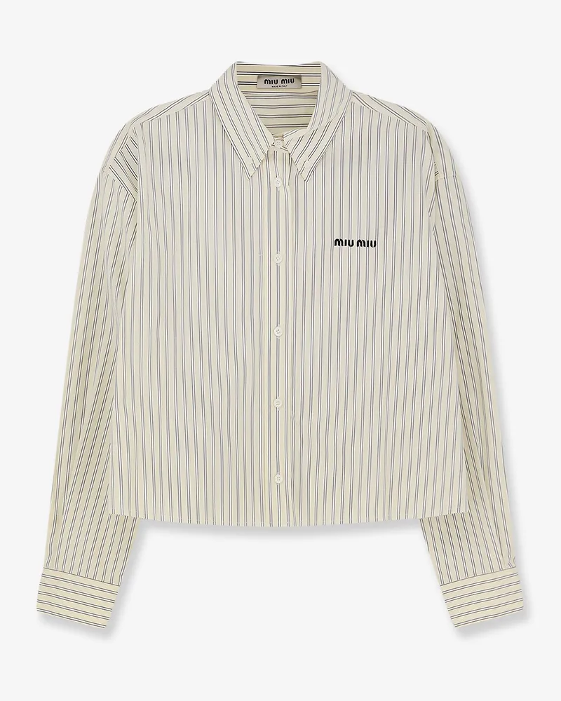 Miu Miu Striped cotton shirt -  - gender_Woman Yellow