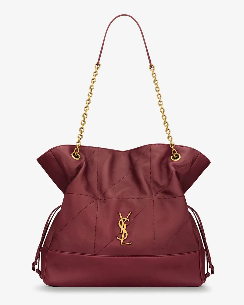 Saint Laurent Jamie leather shoulder bag with Carré Rive Gauche stitching -  - gender_Woman Red